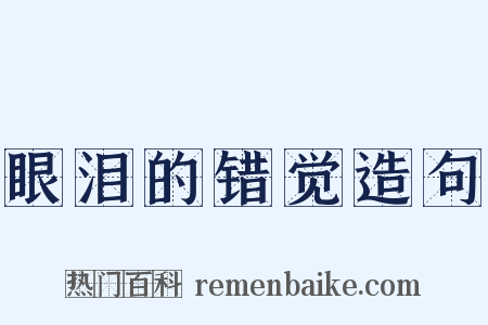 眼泪的错觉造句是什么意思的图片